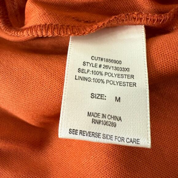 Row A Rust Orange Floral Prairiecore Puff Sleeve Smocked‎ Mini Dress Size M - Picture 6 of 11